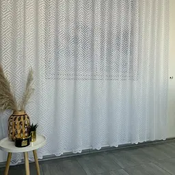 Жакардовий тюль "Геометрія" білий 300х270, тасьма ALBO pbe0052349 - мініатюра 5