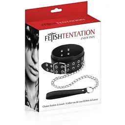 Нашийник з повідцем Fetish Tentation Eyalets and Leash - мініатюра 2