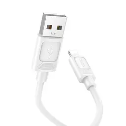 Дата кабель Hoco X122 Benefit USB to Lightning 2.4A 1 м White - мініатюра 2