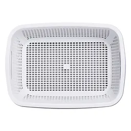 Кошик для миття овочів та фруктів Yiwu пластиковий 32х23х13 сірий HP-45-5G - мініатюра 5