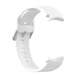 Силіконовий ремінець на смарт годинник Samsung Galaxy Watch 4 Classic 46mm/4 40mm/4 44mm/4 Classic 42mm/5 Pro 45mm/5 44mm/5 40mm/6 Classic 47mm/6 Classic 43mm/6 40mm/6 44mm/FE/7 40mm/7 44mm, Silicone, white, зі зручною застібкою, на фітнес браслет
