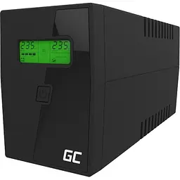 Джерело безперебійного живлення Green Cell 600VA UPS01LCD 600VA 360W 162Vac-290Vac