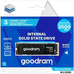 SSD Накопичувач 512Gb Goodram PX500 M.2 2280 PCIe 3x4 NVMe 1.4 3D NAND, Retail - мініатюра 4