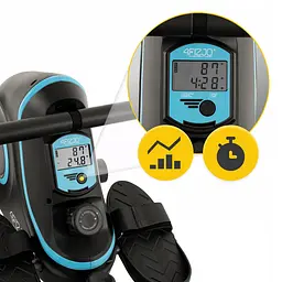 Гребний тренажер магнітний 4FIZJO Evo+ Black/Blue (P-5905973401715) - мініатюра 9