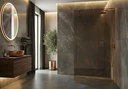 Душова стінка Rea Flexi 140x195 brown brushed copper KPL-K99388 - мініатюра 2
