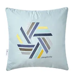 Подушка декоративна IDEIA 50х50 - Rain Simplicity з вишивкою м'ята