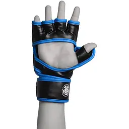 Рукавиці для MMA PowerPlay 3058 Black/Blue - M - мініатюра 5