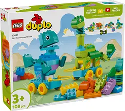 Конструктор LEGO DUPLO Town Динозаври на колесах 3в1 108 деталей (10451) - мініатюра 2