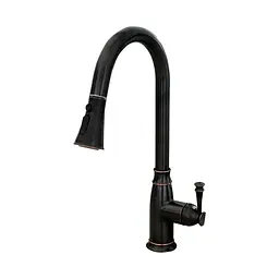 Змішувач для кухні з витяжним виливом Rea Deco black (REA-B0182) чорний матовий