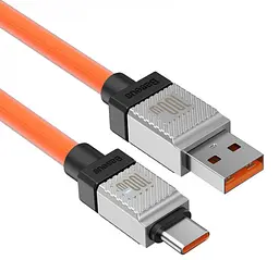 Кабель Baseus CoolPlay Series Fast Charging Cable USB to Type-C 100W 1m CAKW000607 Orange - мініатюра 4