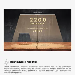 Лампа світлодіодна Mealux з пультом чорна (DL-1020 + remote Black)  - мініатюра 6