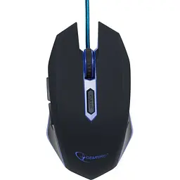 Оптична ігрова мишка Gembird MUSG-001-B, USB інтерфейс, синій колір