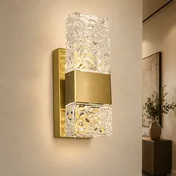Світлодіодне настінне бра Artlight B165-WALL, 18 Вт, латунь та прозоре скло - мініатюра 1