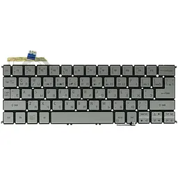 Клавiатура для ноутбука ACER Aspire S7-191 підсвічування клавiш, сріблястий, без фрейма