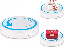 Поворотний стіл Puluz PU3049W USB 30см White [86239] - мініатюра 3