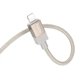 Аудіо кабель Aux Hoco UPA32A Clever digital Lightning to AUX 3.5 мм 1 м Gold - мініатюра 4