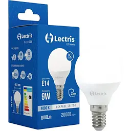 Світлодіодна лампа Lectris G45 9W 4000K 220V E14 1-LC-1205