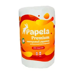 Паперові рушники Papela Premium 2 шари 250 відривів 1 рулон (4820270940105)