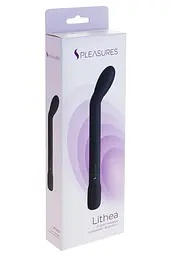 Вібратор Pleasures Lithea 18 см чорний - мініатюра 4