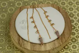 Сережки протяжки Xuping Jewelry конус 7,2 см золотисті