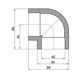 Кутник PPR Thermo Alliance 40, 90° DSE004 - мініатюра 1