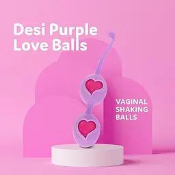Вагінальні кульки FeelzToys Desi Love Balls, 16 см, фіолетовий - мініатюра 4