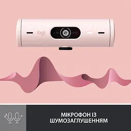 Веб-камера Logitech Brio 500 Rose (960-001421) - мініатюра 4