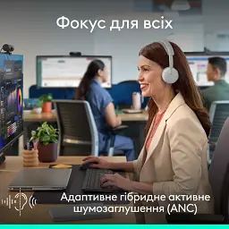 Навушники Logitech Zone Wireless 2 ES for Business Off-White TEAMS version with receiver (981-001520) - мініатюра 7