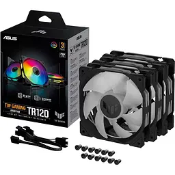 Комплект вентиляторів ASUS TUF Gaming 120мм TR120 ARGB Triple Pack Black (90DA0090-B09020) - мініатюра 9