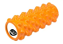 Масажний ролик EasyFit Grid Roller Extreme 33 см Помаранчевий