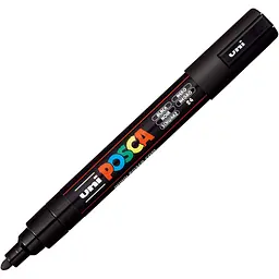 Маркер Uni Posca чорний 1.8-2.5 мм (PC-5M BLACK(N))