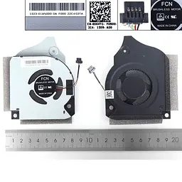 Вентилятор 12V CPU для Dell Inspiron G7-7590 G7-7790 G5-5590 P82F series, (1323-01AN000, 0X4F3M) - мініатюра 3
