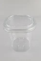 Кришка для харчової упаковки BL-17, 50 шт, колір прозорий, харчовий поліпропілен для фасування, зберігання та транспортування - мініатюра 3