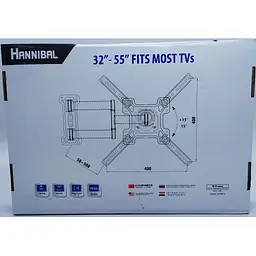 Поворотно-нахильний кронштейн для телевізора Hannibal CP305 32–55 - мініатюра 2