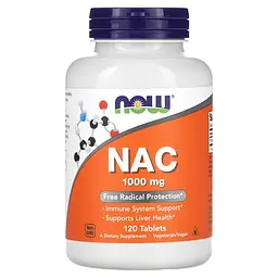 NOW N-Ацетилцистеїн NAC 1000 мг - 120 таблеток