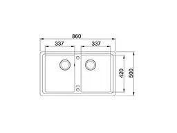 Кухонна мийка Franke Basis BFG 620 (114.0363.940) онікс - мініатюра 2