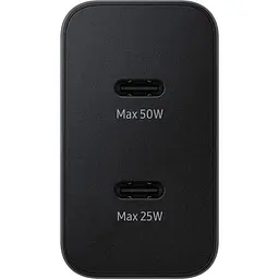 Зарядний пристрій Samsung 50Вт 2xUSB-С, кабель USB-C USB-C, 1.8м, чорний (EP-T5020XBEGEU) - мініатюра 2