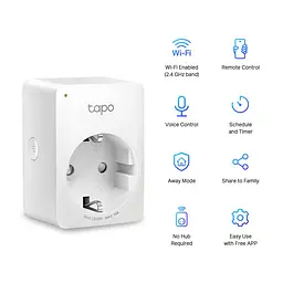 Розумна Wi-Fi-розетка smart TP-Link Tapo P-100 - мініатюра 2