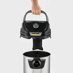 Пилосос вологого / сухого прибирання Karcher WD 3 S V-17/4/20, 1000W, ємність з нержавіючої сталі 17 л, - мініатюра 4
