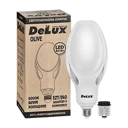 Лампочка Delux OLIVE 80w E27 6000K (90011622) - миниатюра 3