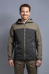 Чоловіча куртка Soft Shell Tatonka Cesi Mens Hooded Jacket M Сірий-Зелений