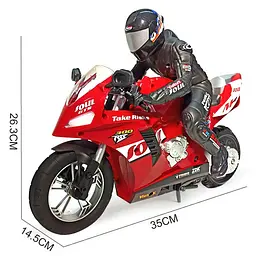 Мотоцикл на радіокеруванні Motorcycle Stunt Drift six-axis Gyroscope Red - мініатюра 6