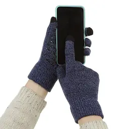 Рукавички для сенсорних екранів ArmorStandart Melange Blue/Black size XL (ARM59873) - мініатюра 6