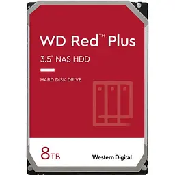 Жорсткий диск Western Digital Red Plus NAS 8 TB (8000Gb) 5640 rpm 256M SATA 6 Gb/s (WD80EFPX)