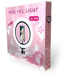 Кільцева LED лампа Opt-Top LC-330 з утримувачем для телефону 33 см (1756375668) - мініатюра 8