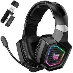 Навушники бездротові Onikuma ігрова гарнітура GT806 з підсвіткою RGB чорна