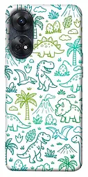TPU чохол Demsky Dino pattern для Oppo Reno 8 T 4G