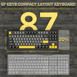 Клавіатура Attack Shark X87 RGB Linear Strawberry Switch Star Black (AS-6972792470429-SB) [166733] - мініатюра 7