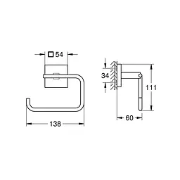 Тримач туалетного паперу Grohe QuickFix Start Cube 409782430 Чорний матовий - мініатюра 2