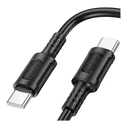 Кабель синхронізації Borofone BX111 60W 20V/3A Type-C to Type-C 1 м Black (35625_3462266) - мініатюра 2
